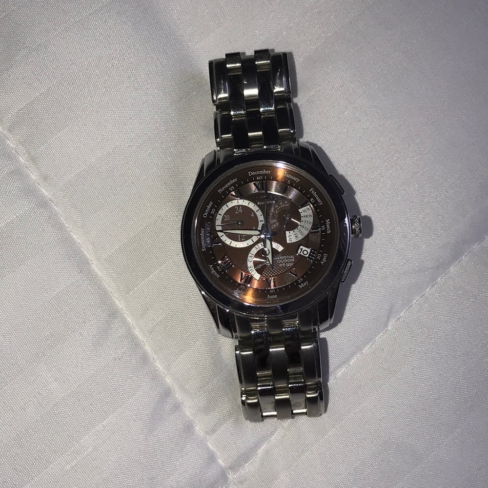 Men’s Citizen Eco Drive watch sterling silver